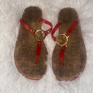 Red Michael kors sandals size 10